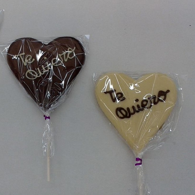 Piruleta de chocolate Corazon 